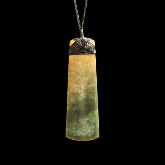 Large Jade Hei Toki handcrafted Pendant by Raegan Bregman