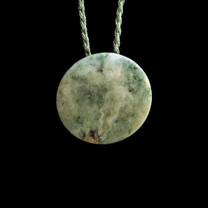 Jade Disc hand-carved in New Zealand by Tim Steel Pendant