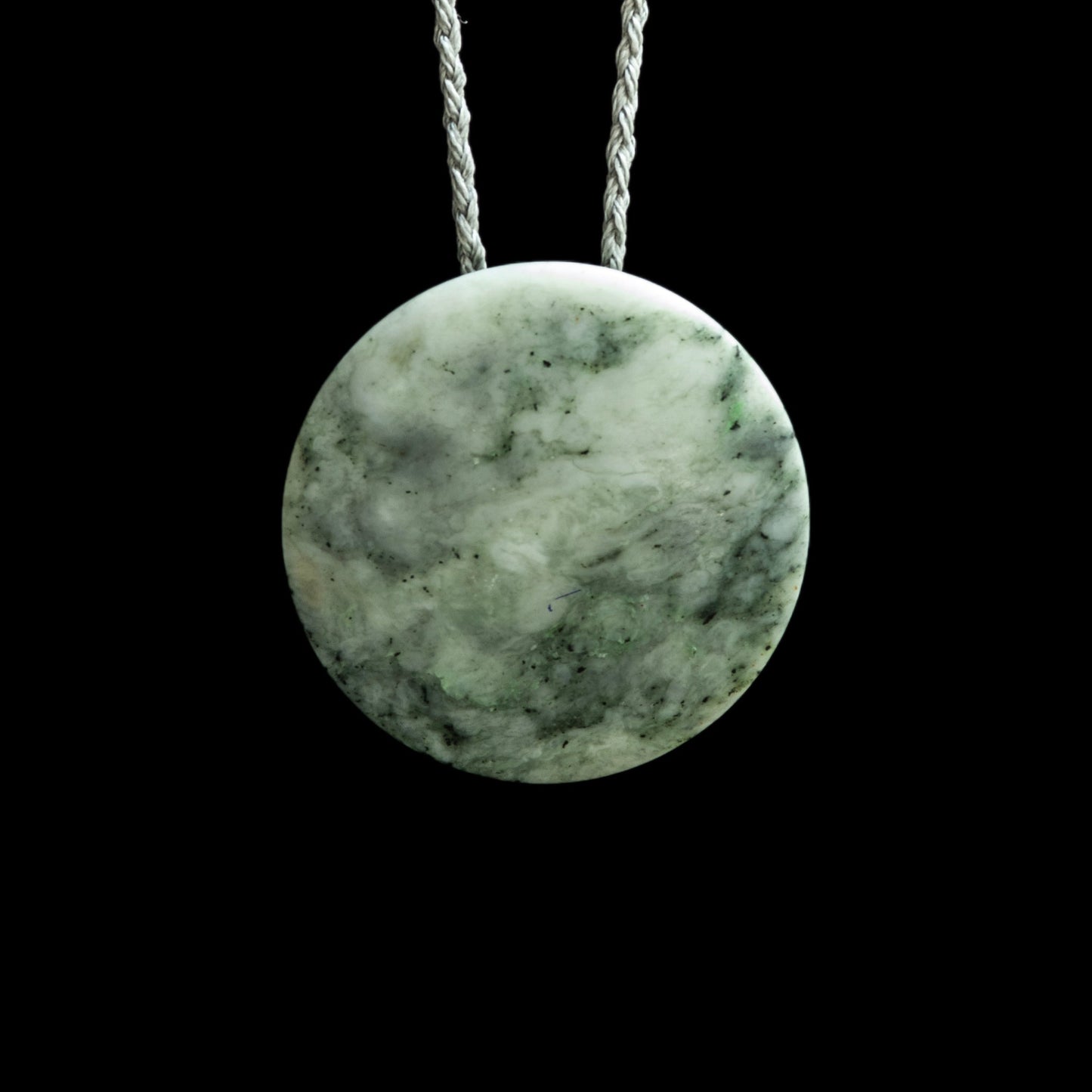 Jade Disc hand-carved by Tim Steel Pendant