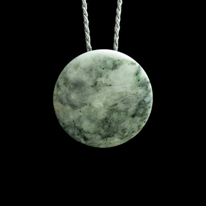 Jade Disc hand-carved by Tim Steel Pendant