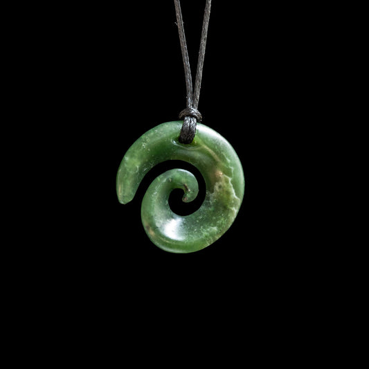 small Jade Koru by Shaun Gardiner Pendant