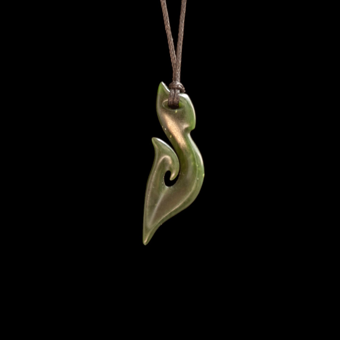 Jade Koru Matau by Shaun Gardiner Pendant