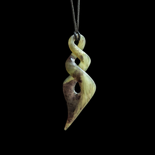 Jade Double Twist or Pikorua Pendant by Shaun Gardiner