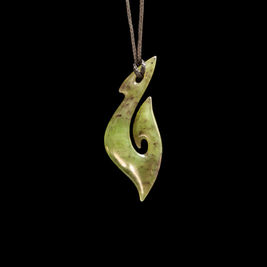 Jade Koru Matau by Shaun Gardiner Pendant
