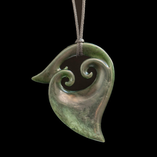 Large Jade Matau by Shaun Gardiner Pendant