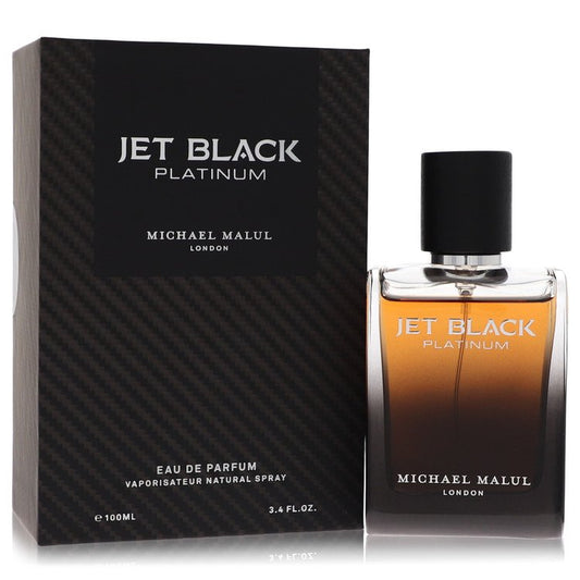 Jet Black Platinum Eau De Parfum Spray by Michael Malul 100 ml
