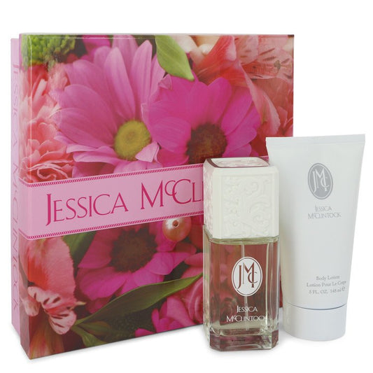 Jessica Mc Clintock Gift Set - 3.4 oz Eau De Parfum Spray + 5 oz Body Lotion by Jessica McClintock --