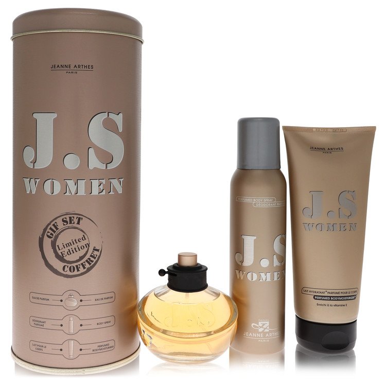 J.s Women Gift Set - 3.4 oz Eau De Parfum Spray + 4.2 oz Body Spray + 6.7 oz Body Milk by Jeanne Arthes --