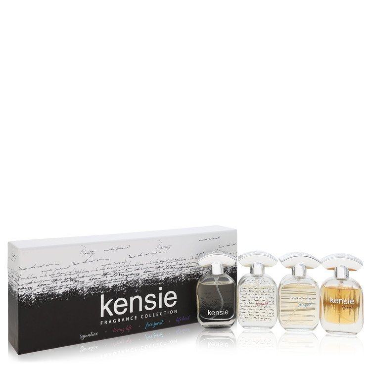 Kensie Life Beat Gift Set - Kensie Fragrance Collection includes Kensie, Kensie Loving Life, Kensie Free Spirit, Kensie Life Beat all in 0.68 oz Mini EDP sprays by Kensie --