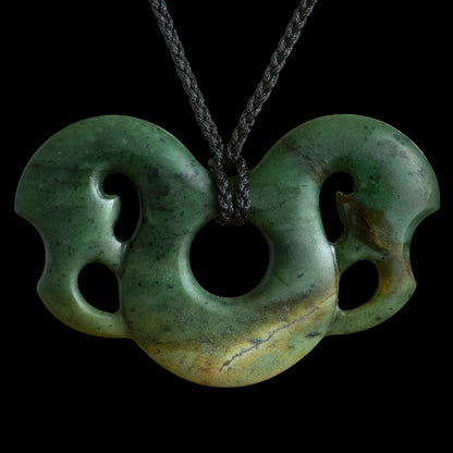 Large Flower Jade Pekapeka Pendant