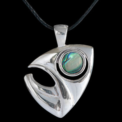 Sterling Silver and Paua Tamure by Kerry Thompson Pendant