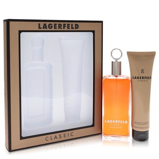 Lagerfeld Gift Set - 5 oz Eau De Toilette pray + 5 oz Shower Gel by Karl Lagerfeld --