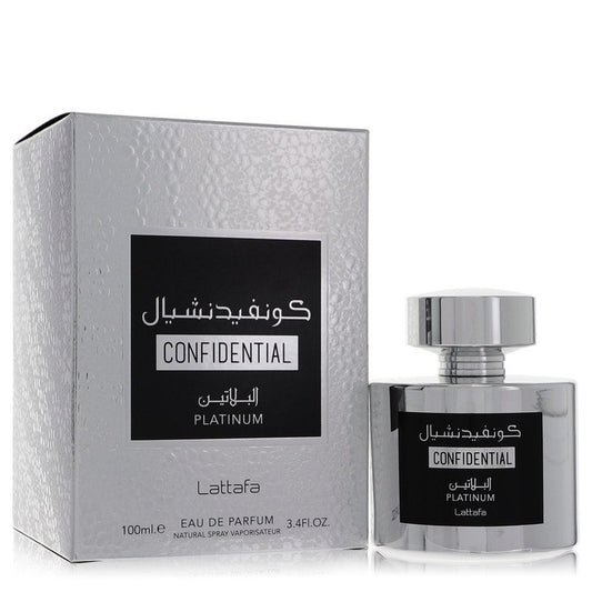 Lattafa Confidential Platinum Eau De Parfum Spray (Unisex) by Lattafa 100 ml