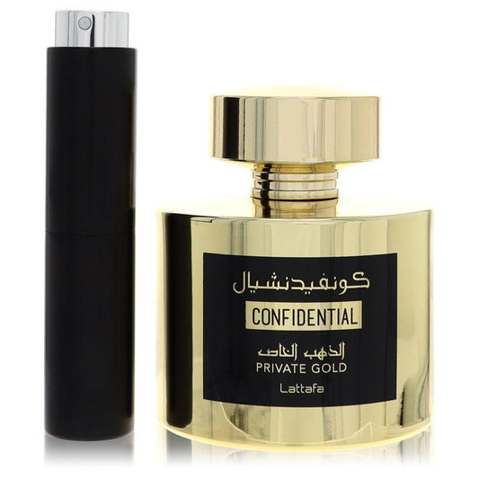 Lattafa Confidential Private Gold Travel Spray by Lattafa 8 ml