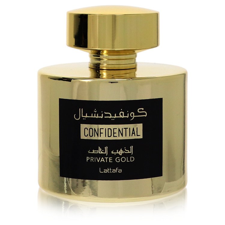 Lattafa Confidential Private Gold Eau De Parfum Spray (Unisex Unboxed) by Lattafa 100 ml