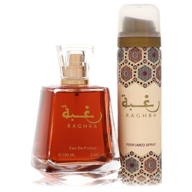 Lattafa Raghba Eau De Parfum Spray Plus 1.7 Oz Deodorant Spray (Unboxed) by Lattafa 100 ml