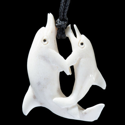 Playing Dolphins with Display Crown by Len Kay Pendant