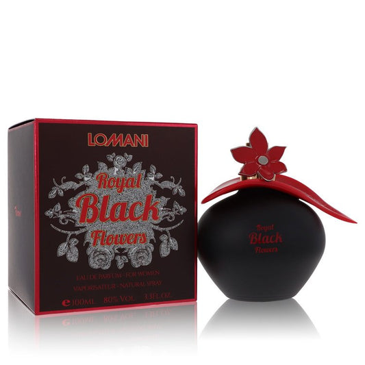 Lomani Royal Black Flowers Eau De Parfum Spray by Lomani 100 ml