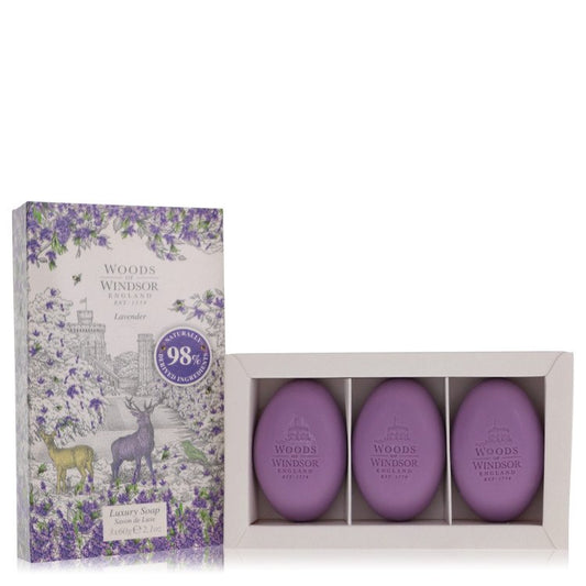 Lavender Fine English Soap by Woods Of Windsor 3  x 62 ml