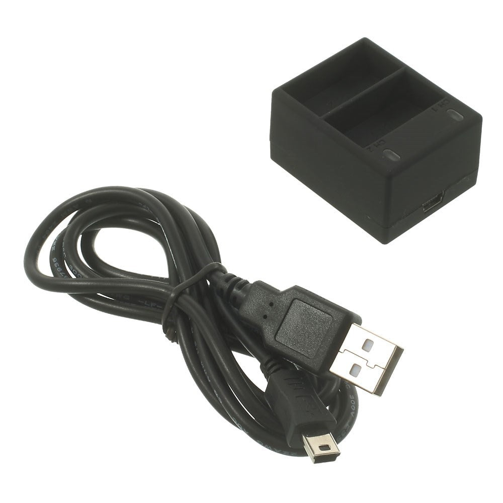 Twin Dual USB Battery Charger Charging Pack for Gopro Hero3+ / 3 with Mini USB Cable