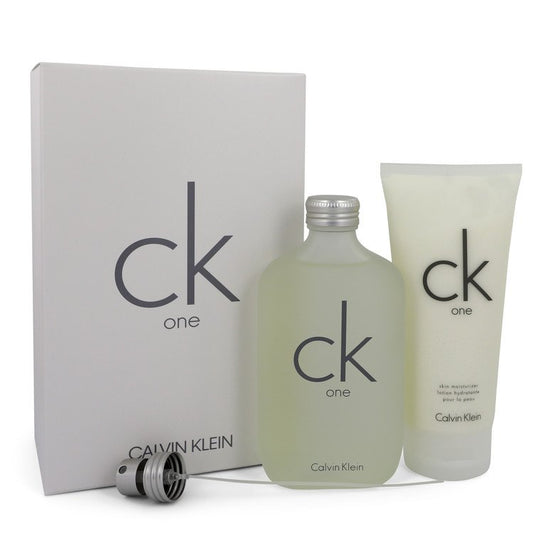 Ck One Gift Set - 6.7 oz Eau De Toilette Spray + 6.7 oz Body Moisturizer by Calvin Klein --