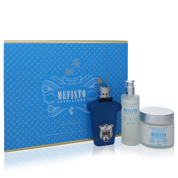 Mefisto Gentiluomo Gift Set - 3.4 oz Eau De Parfum Spray + 3.4 oz Deodorant Spray + 6.7 oz Shave and Post Shave Cream by Xerjoff --