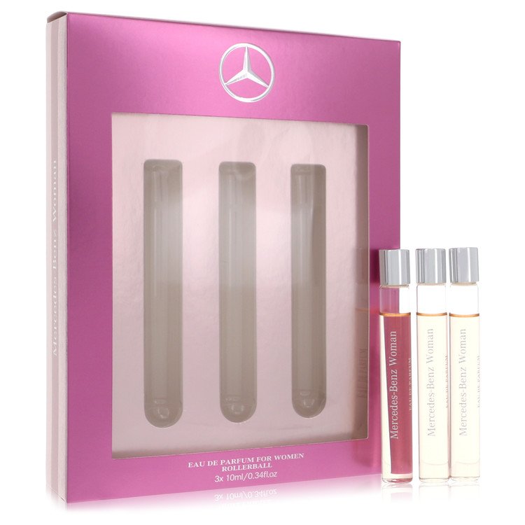 Mercedes Benz Gift Set - 3 x .34 oz Eau De Parfum Rollerballs by Mercedes Benz --