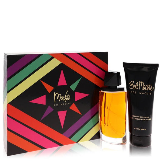 Mackie Gift Set - 3.4 oz Eau De Toilette Spray + 6.8 oz Body Cream by Bob Mackie --