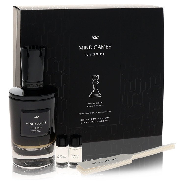 Mind Games Kingside Gift Set - 3.4 oz Extrait De Parfum Spray + Two 0.10 Mini EDP Travel Size + Testing Papers by Mind Games --