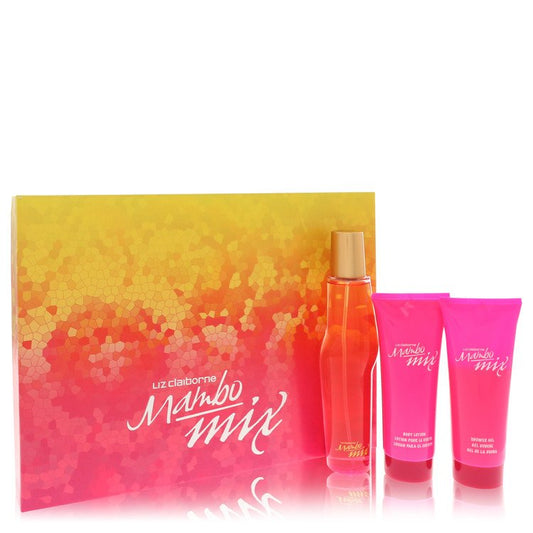 Mambo Mix Gift Set - 3.4 oz Eau De Parfum Spray + 3.4 oz Body Lotion + 3.4 oz Shower Gel by Liz Claiborne --