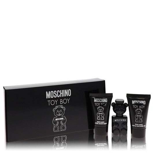 Moschino Toy Boy Gift Set - .17 oz Mini EDP + .8 oz Shower Gel + .8 oz After Shave Balm by Moschino --