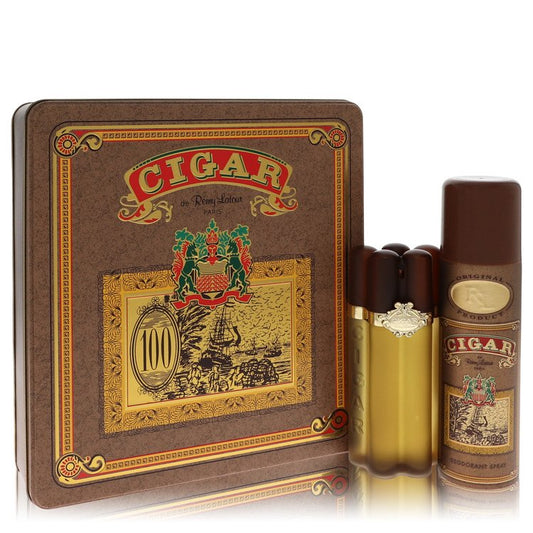 Cigar Gift Set - 3.3 oz Eau De Toilette Spray + 6.6 oz Deodorant by Remy Latour --