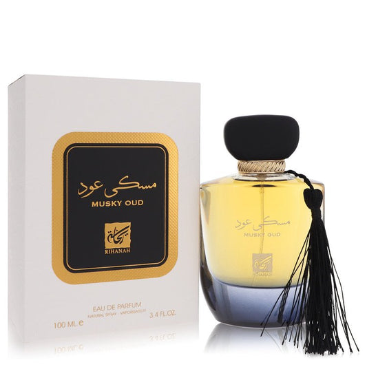 Musky Oud Eau De Parfum Spray (Unisex) by Rihanah 100 ml