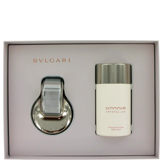 Omnia Crystalline Gift Set - 2.2 oz Eau De Toilette Spray + 6.8 oz Body Lotion by Bvlgari --