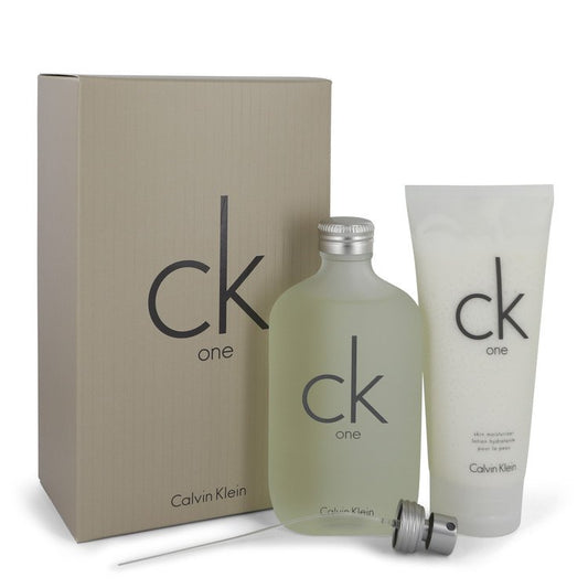 Ck One Gift Set - 6.7 oz Eau De Toilette Spray + 6.7 oz Body Moisturizer by Calvin Klein --