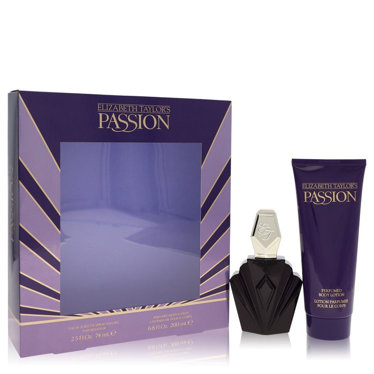 Passion Gift Set - 2.5 oz Eau De Toilette Spray + 6.8 oz Body Lotion by Elizabeth Taylor --