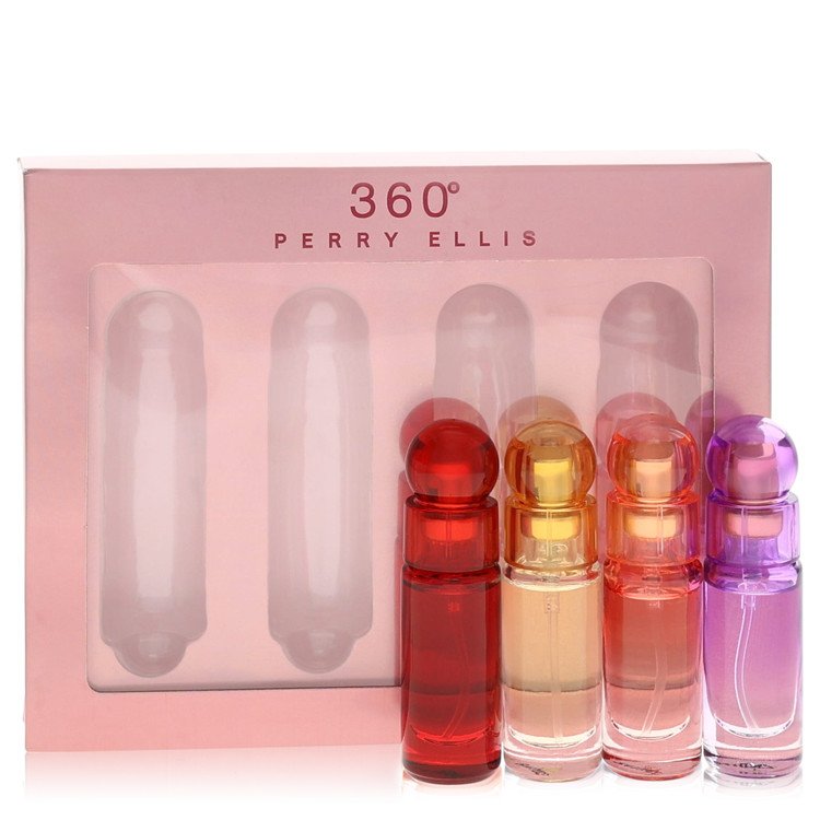 Perry Ellis 360 Red Gift Set - .25 oz  EDP Spray Perry Ellis 360 Coral +.25 oz EDT Spray Perry Ellis 360 + .25 oz  EDP Spray Perry Ellis 360 Purple + .25 oz EDP Perry Ellis 360 Red by Perry Ellis --
