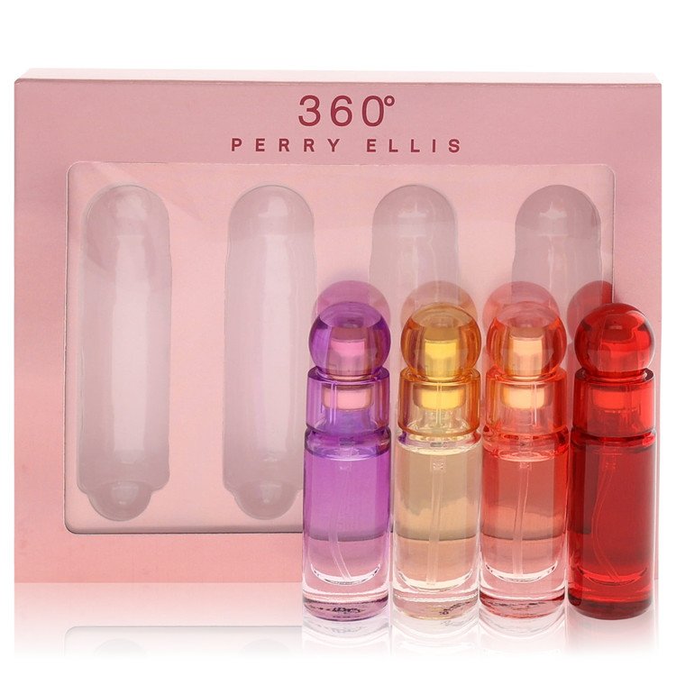 Perry Ellis 360 Purple Gift Set - .25 oz  EDP Spray Perry Ellis 360 Coral +.25 oz EDT Spray Perry Ellis 360 + .25 oz  EDP Spray Perry Ellis 360 Purple + .25 oz EDP Perry Ellis 360 Red by Perry Ellis --