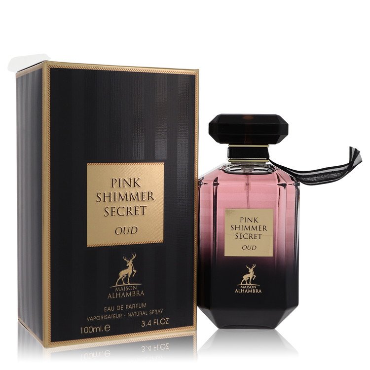 Pink Shimmer Secret Oud Eau De Parfum Spray (Unisex) by Maison Alhambra 100 ml