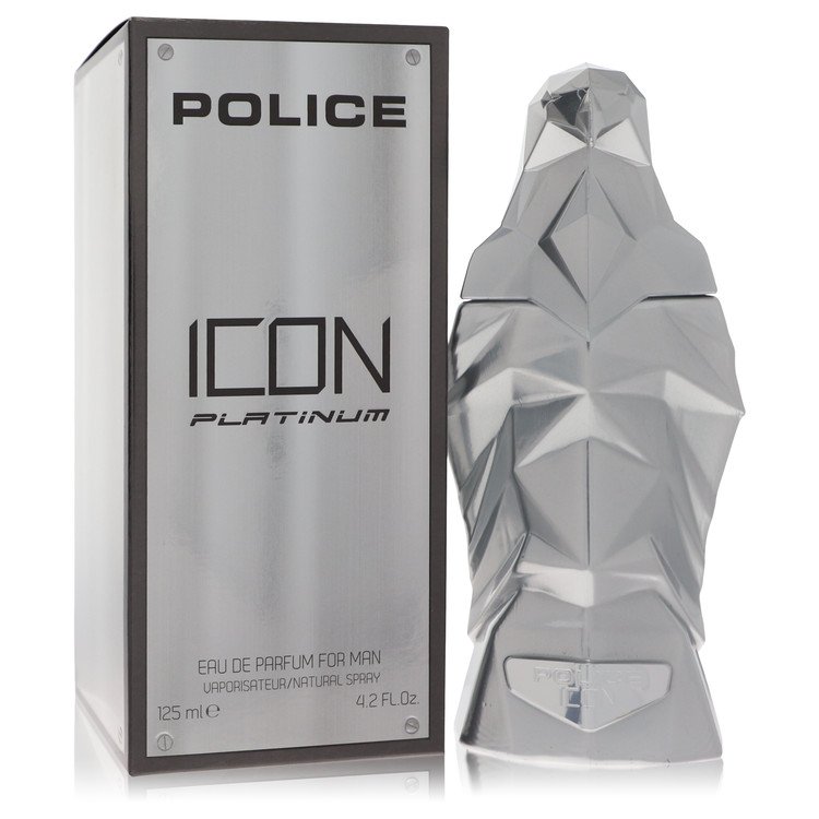 Police Icon Platinum Eau De Parfum Spray by Police Colognes 125 ml