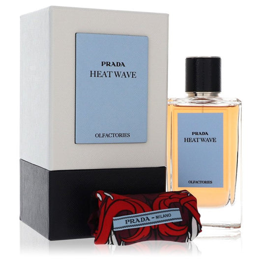 Prada Olfactories Heat Wave Eau De Parfum Spray with Gift Pouch (Unisex) by Prada 100 ml