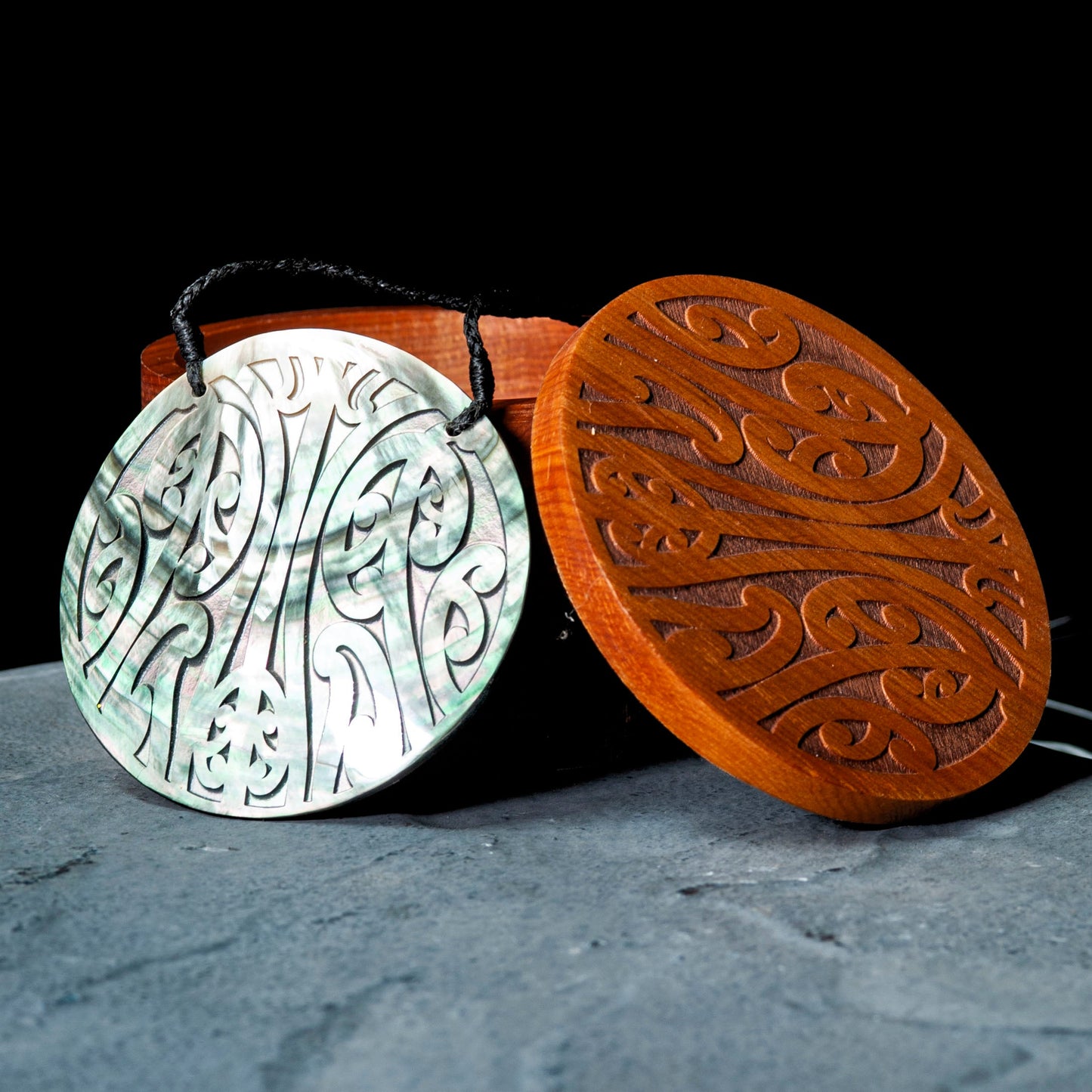 Engraved Mother of Pearl Pendant