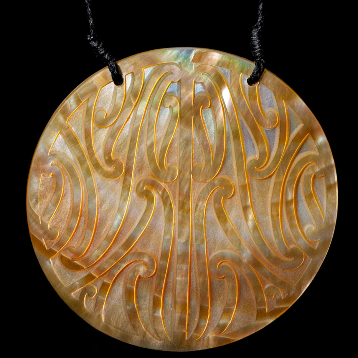 Engraved Mother of Pearl Pendant