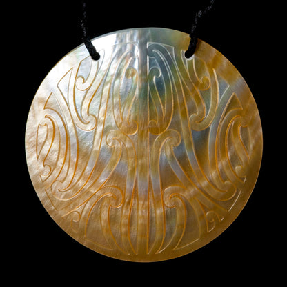 Engraved Mother of Pearl Pendant