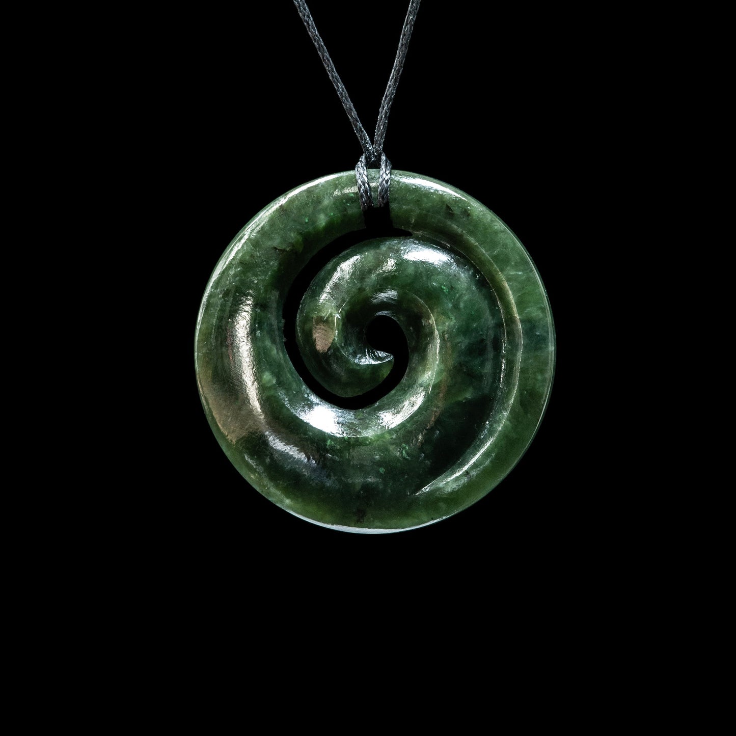 medium Koru, hand-crafted jade pendant Necklace