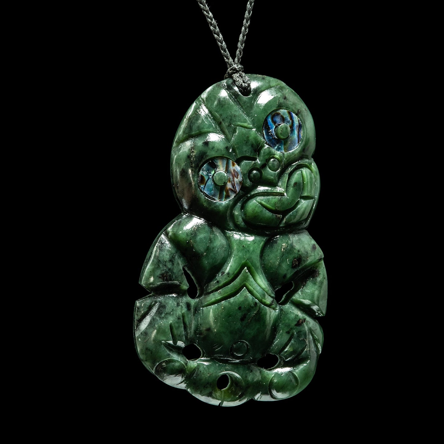 Jade Hei Tiki, hand-crafted pendant Necklace
