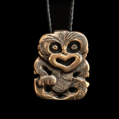 Brass Tiki Pendant by Nick and Mady Necklace