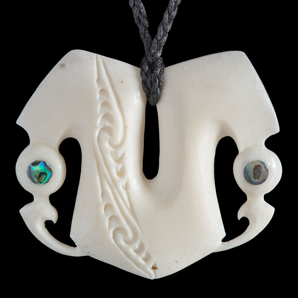 Large Deer Antler Pekapeka Pendant