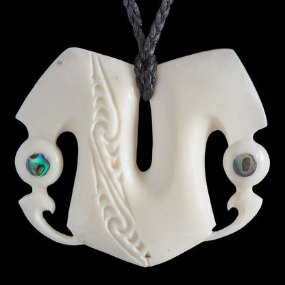 Large Deer Antler Pekapeka Pendant