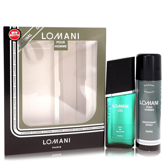 Lomani Gift Set - 3.4 oz Eau De Toilette Spray + 6.7 oz Deodorant Spray by Lomani --